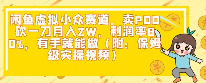 《闲鱼虚拟项目》卖PDD砍一刀月入2W,利润率80%,简单易上手!(附:保姆级实操视频)-大牛创业笔记