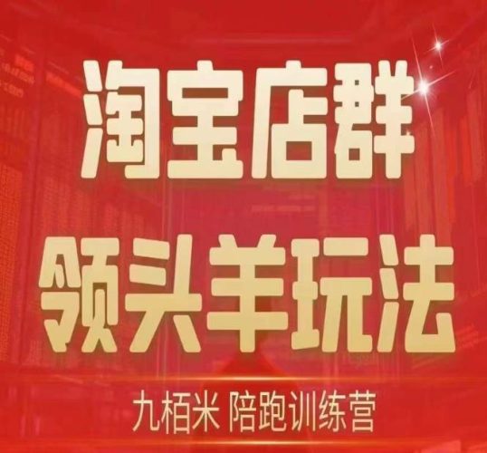 九栢米-淘宝店群领头羊玩法,教你整个淘宝店群领头羊玩法以及精细化/终极蓝海/尾销等内容-大牛创业笔记