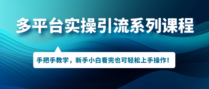 引爆多平台引流技巧大揭秘！手把手教学，让你轻松掌握引流操作！-大牛创业笔记