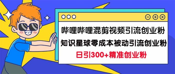 哔哩哔哩混剪视频引流创业粉日引300+知识星球零成本被动引流创业粉一天300+-大牛创业笔记