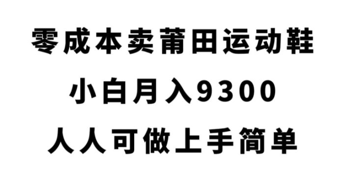 零成本创业,揭秘赚取莆田运动鞋利润的方法-大牛创业笔记