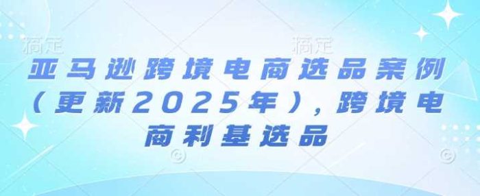 亚马逊跨境电商选品案例(更新2025年)，跨境电商利基选品-大牛创业笔记