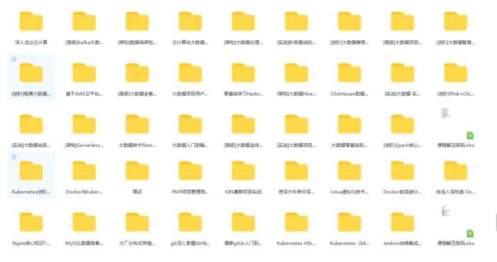 大数据和云计算高级架构师课程(总共56门课程,1361GB)(超值的精品资源-会员也需单独购买哦)-大牛创业笔记