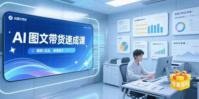 AI图文带货速成课，养号引流秘籍，爆款选品策略，美图制作全流程 -1