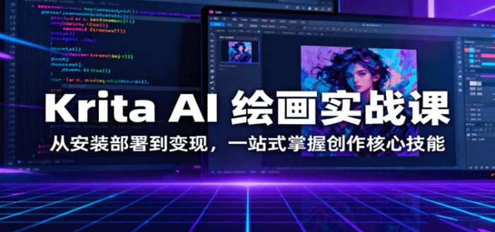 Krita AI 绘画实战课：从安装部署到变现，一站式掌握创作核心技能-大牛创业笔记