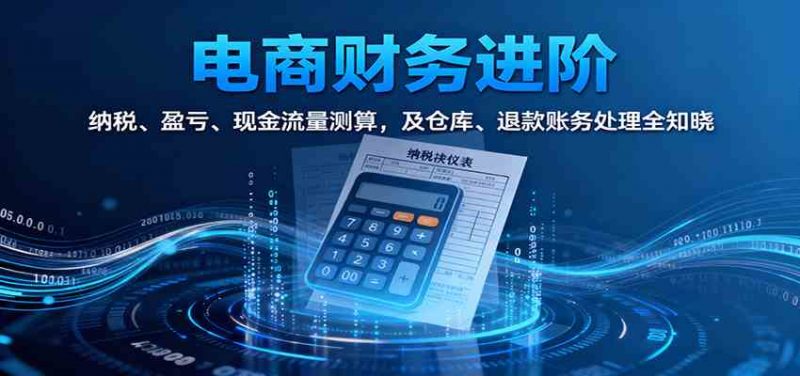 电商财务进阶：纳税、盈亏、现金流量测算，及仓库、退款账务处理全知晓 -1