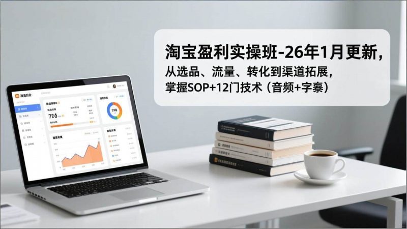 淘宝盈利实操班-26年1月更新,从选品、流量、转化到渠道拓展,掌握SOP+12门技术(音频+字幕) -1 淘宝盈利实操班-26年1月更新,从选品、流量、转化到渠道拓展,掌握SOP+12门技术(音频+字幕) -1
