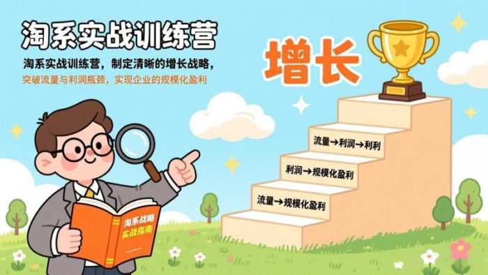 淘系实战训练营(更新),制定清晰的增长战略,突破流量与利润瓶颈,实现企业的规模化盈利-大牛创业笔记