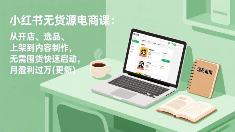 小红书无货源电商课:从开店、选品、上架到内容制作,无需囤货快速启动,月盈利过万(更新) -1 小红书无货源电商课:从开店、选品、上架到内容制作,无需囤货快速启动,月盈利过万(更新) -1